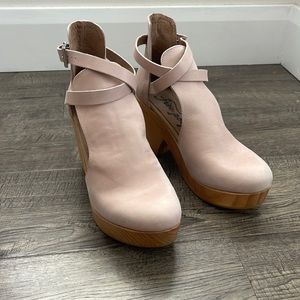 Free People Cedar Clog Blush Antique Leather